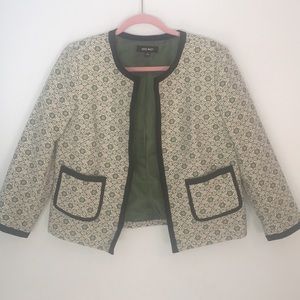 Nine West Mint Green Jacquard Blazer